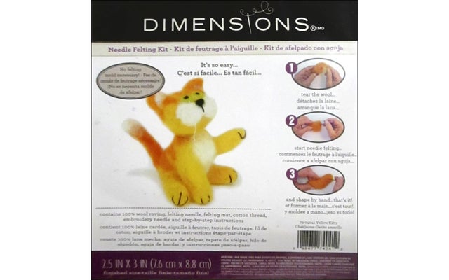 Needle Felting Kit Kitty -yellow- by Dimensions